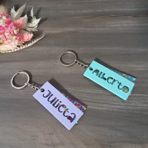 Llavero Glitter personalizado