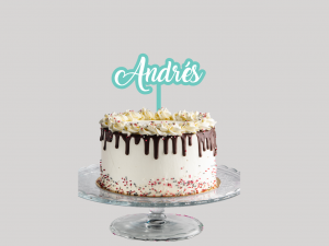 Cake topper nombre doble capa personalizado