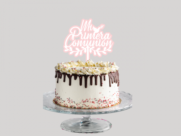 Cake topper - Mi primera comunión - Doble capa personalizado