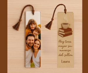 Marcapáginas personalizado en metacrilato – ¡Llevá tu historia contigo!