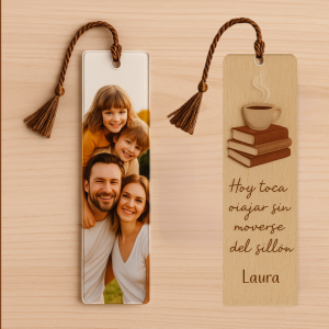 Marcapáginas personalizado en metacrilato – ¡Llevá tu historia contigo!