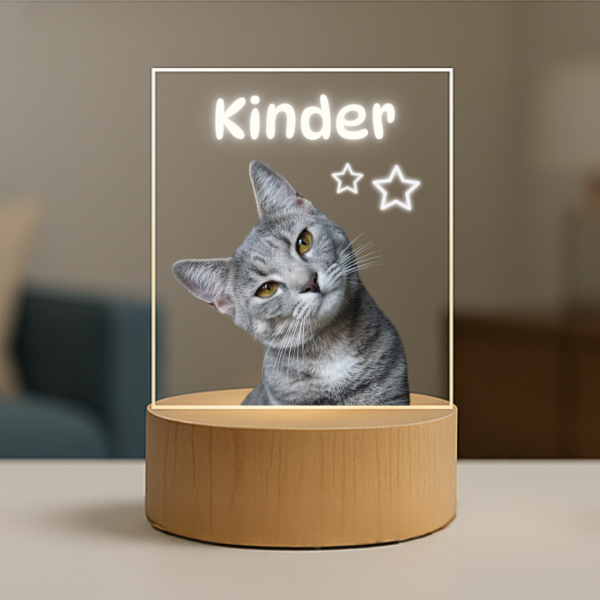 Lámpara personalizada en metacrilato con foto de tu mascota 🐾 - Imagen 2