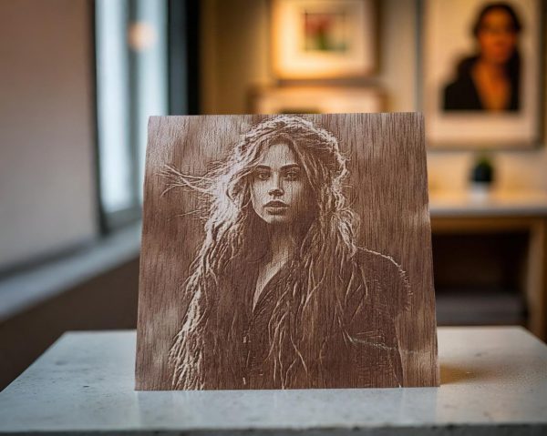 Foto grabada en madera