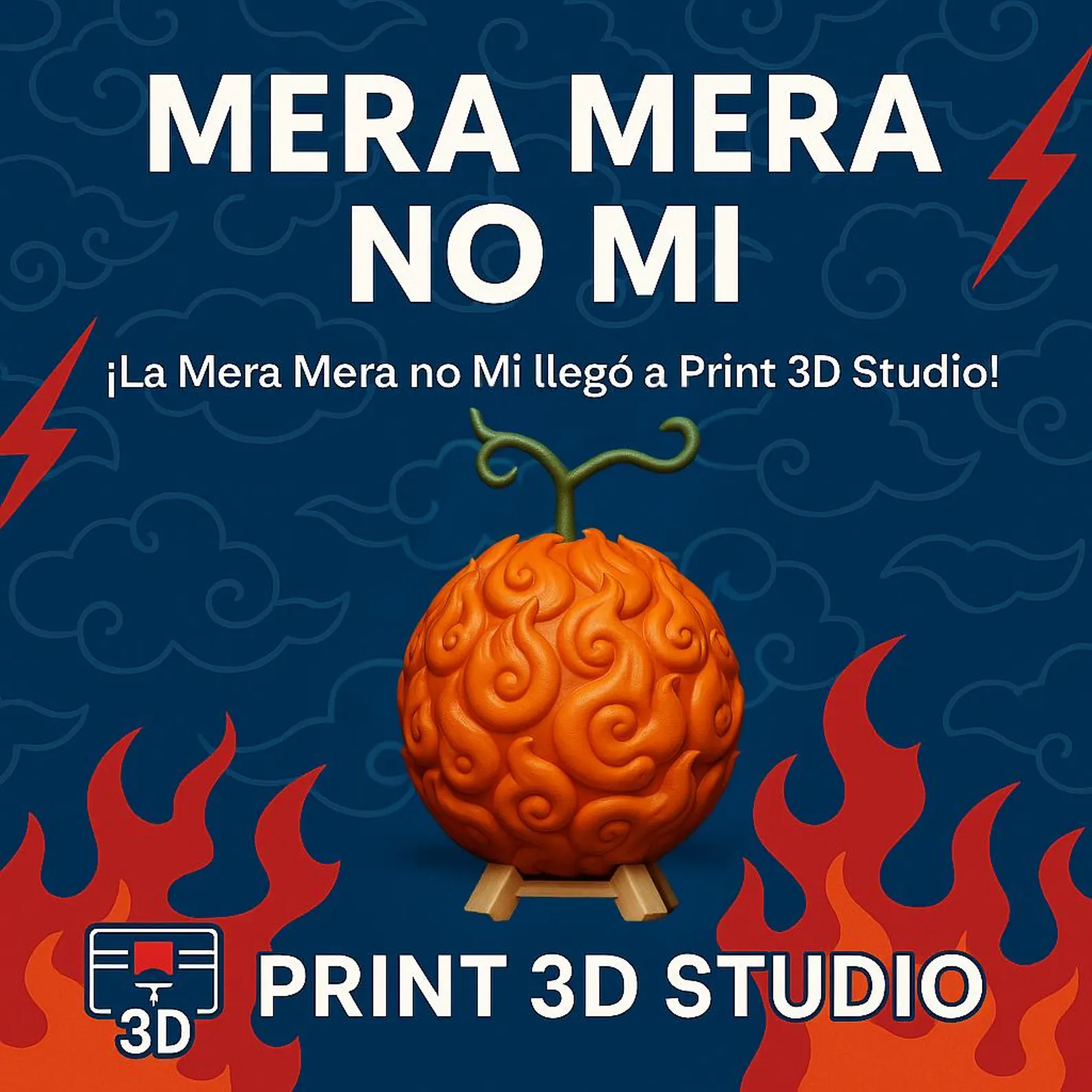 Fruta del Diablo – Mera Mera no Mi - Fruta del Fuego - Frutas One Piece - Fruta Ace / Sabo