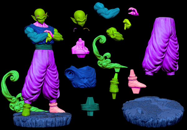 Guerrero Namekiano - Namekian Warrior - High Detailed 16K 3D Printed Figure - Imagen 9
