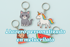 Llavero personalizado en metacrilato