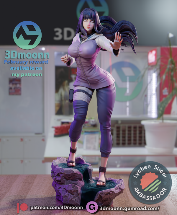 Byakugan Princess - High Detailed 16K 3D Printed Figure - Imagen 11