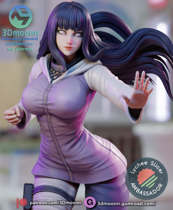 Byakugan Princess - High Detailed 16K 3D Printed Figure - Imagen 13