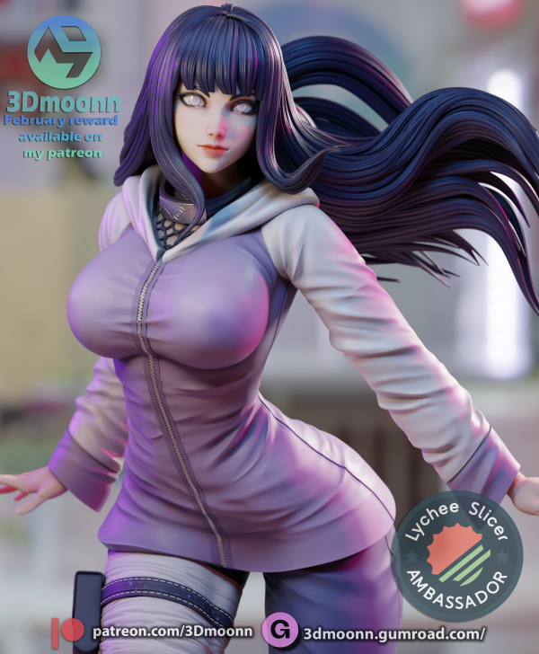 Byakugan Princess - High Detailed 16K 3D Printed Figure - Imagen 12