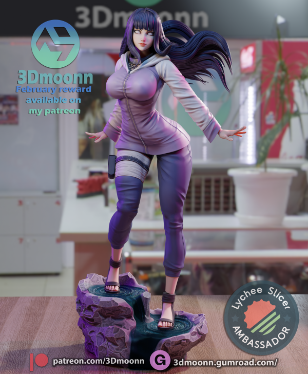 Byakugan Princess - High Detailed 16K 3D Printed Figure - Imagen 10