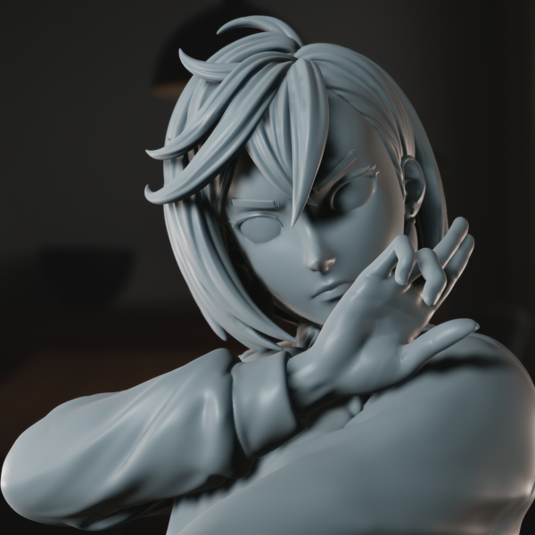 Momo-chan - High Detailed 16K 3D Printed Figure - Imagen 4