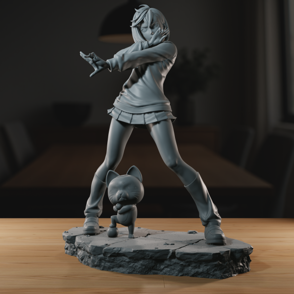Momo-chan - High Detailed 16K 3D Printed Figure - Imagen 2