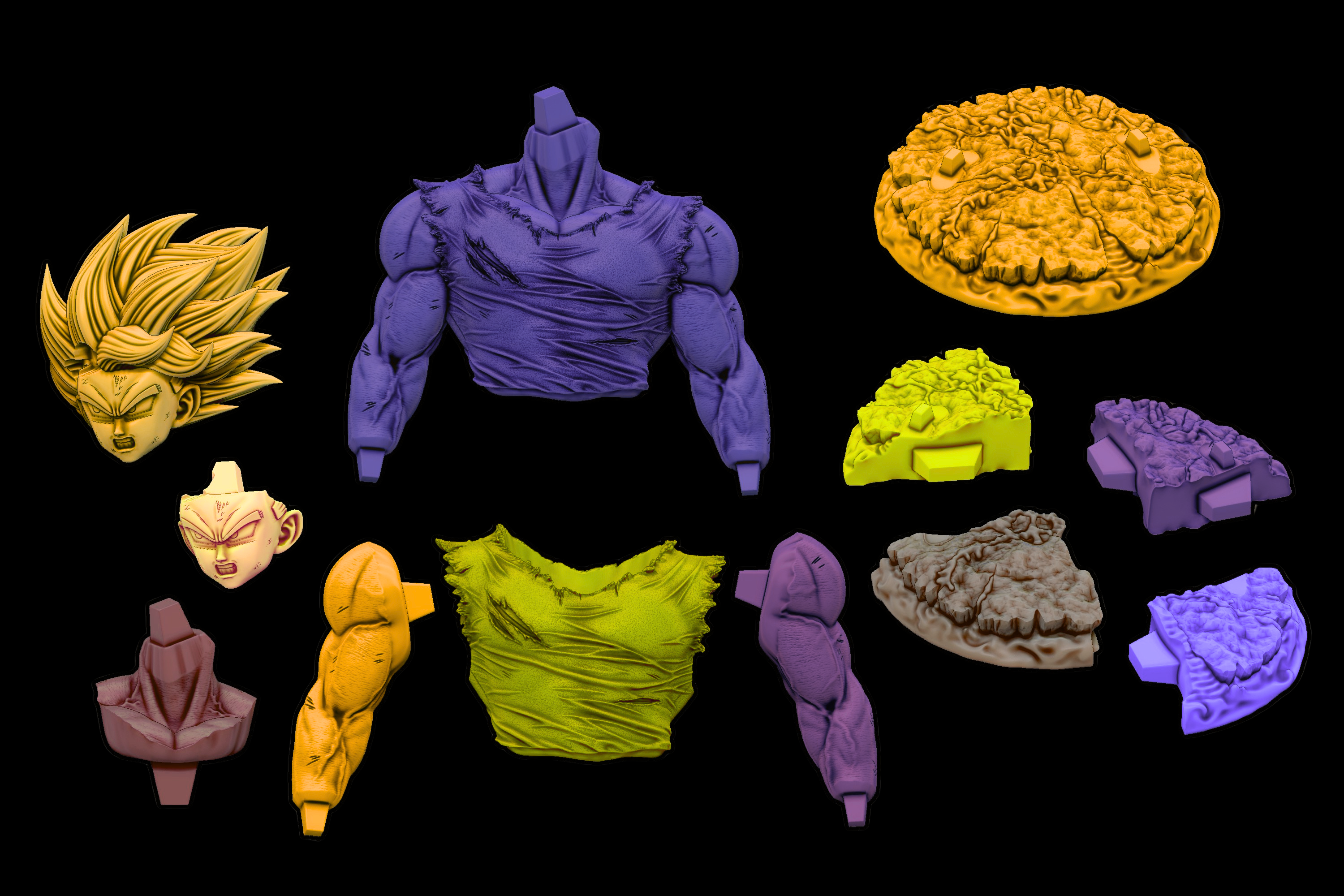 Kakarotto - High Detailed 16K 3D Printed Figure - Imagen 11