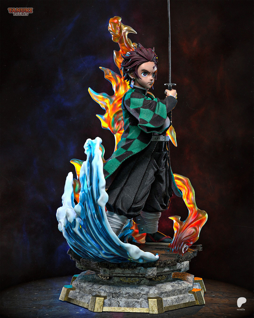 The Water and Flame User - High Detailed 16K 3D Printed Figure - Imagen 7