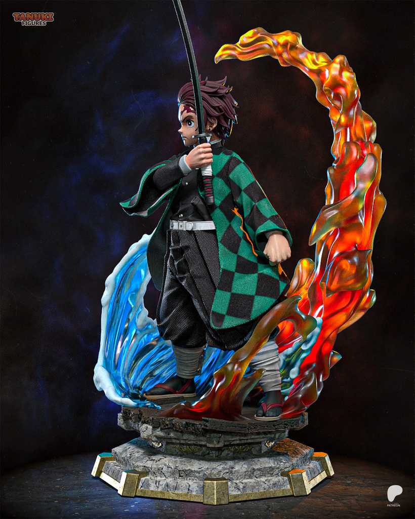 The Water and Flame User - High Detailed 16K 3D Printed Figure - Imagen 9
