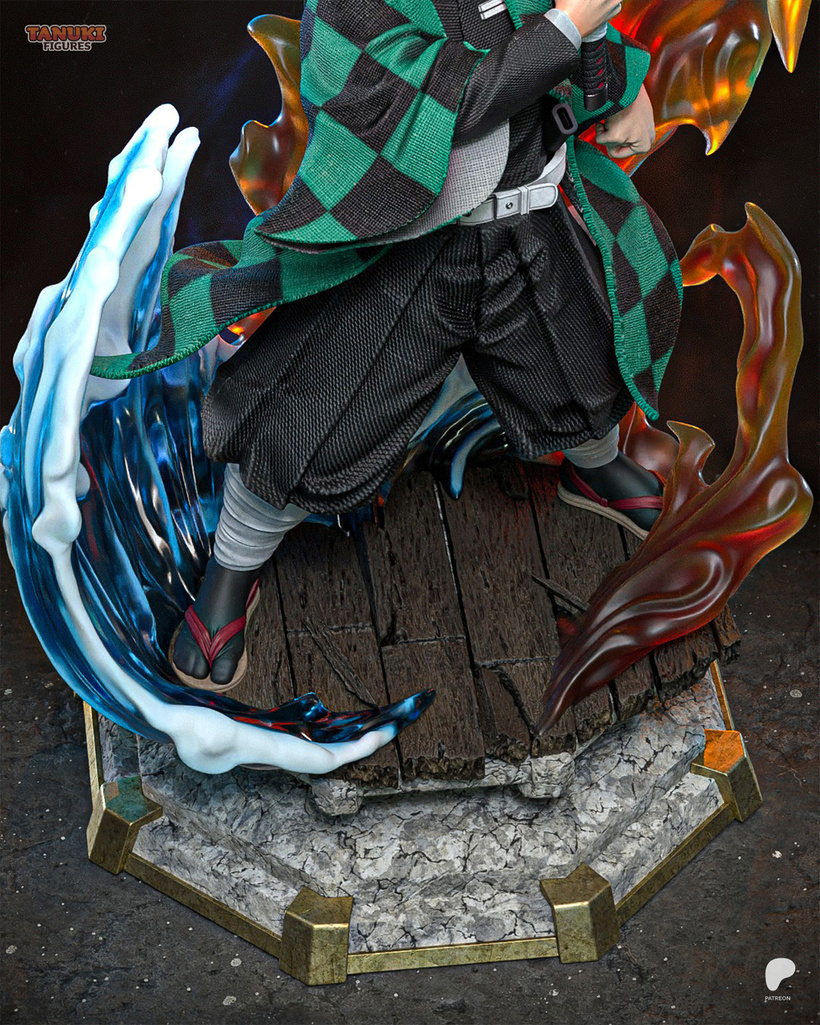The Water and Flame User - High Detailed 16K 3D Printed Figure - Imagen 11