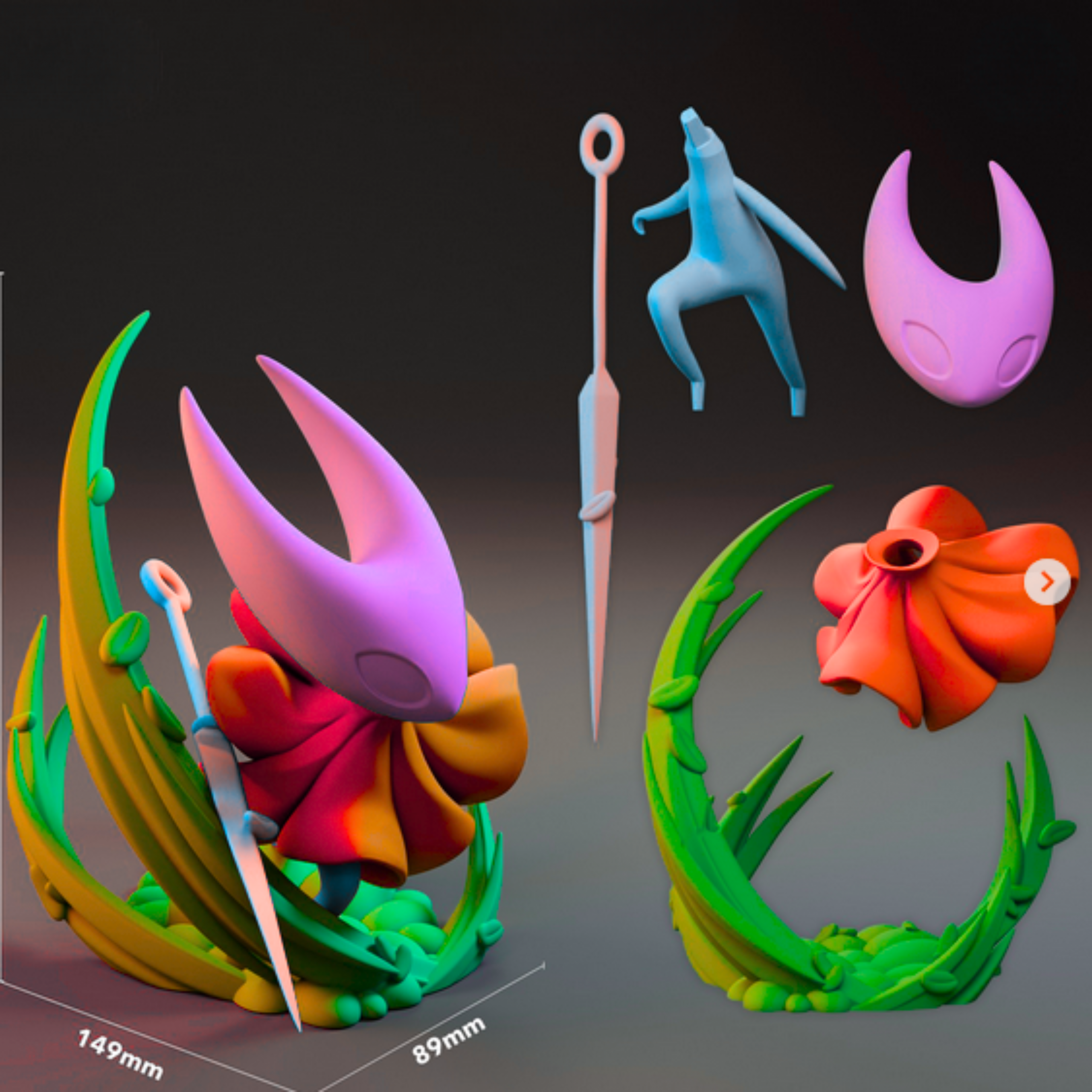 The Protector of Hallownest - High Detailed 16K 3D Printed Figure - Imagen 7