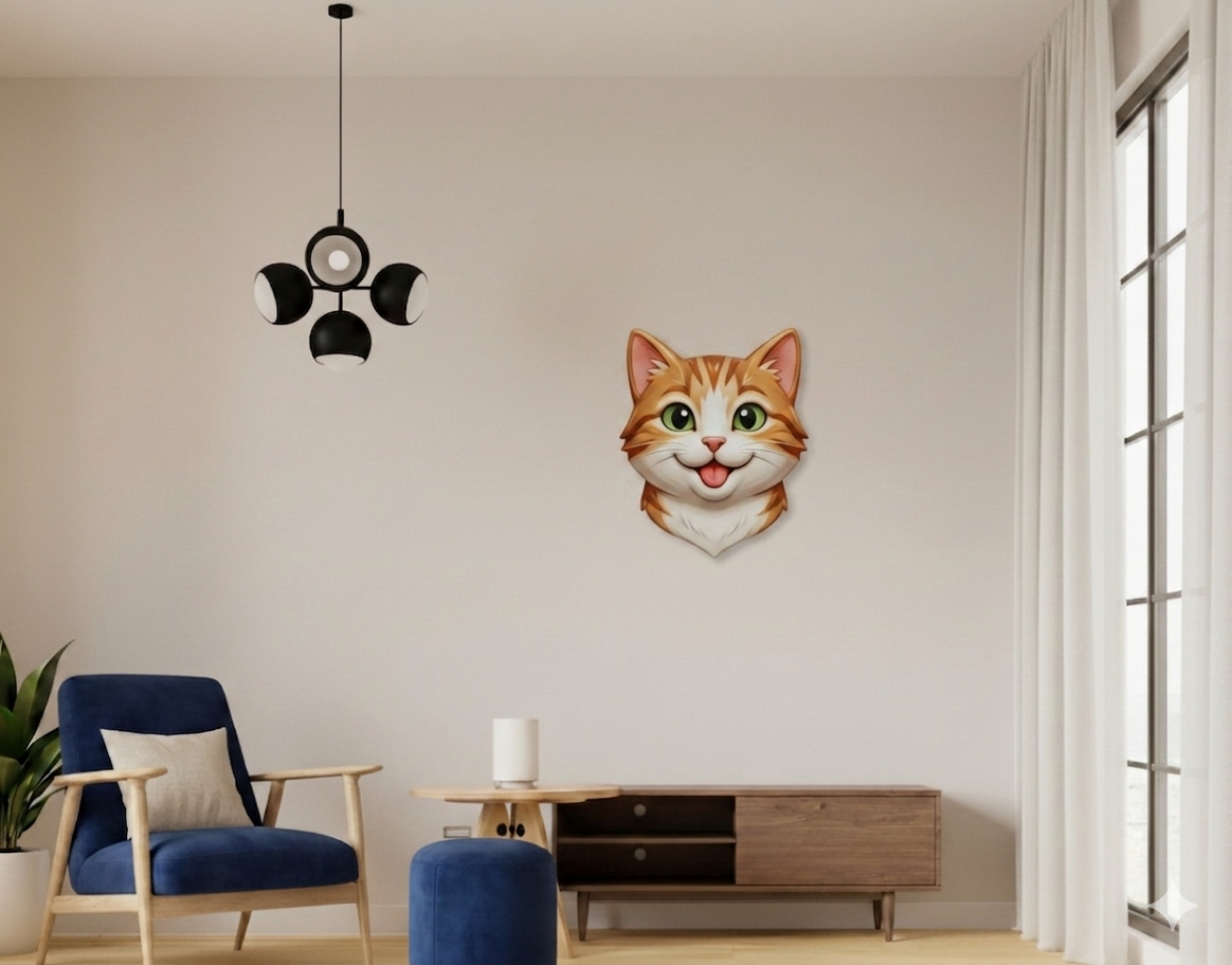 Arte de Pared Personalizado a Todo Color: Silueta 2D de tu Mascota - Imagen 2