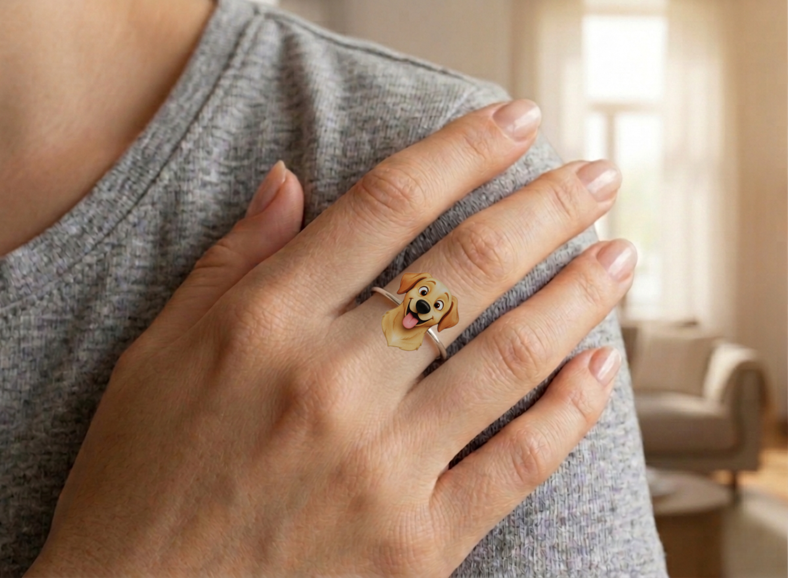 Anillo "Huella Infinita": Joya Ajustable Personalizada con tu Mascota - Imagen 2