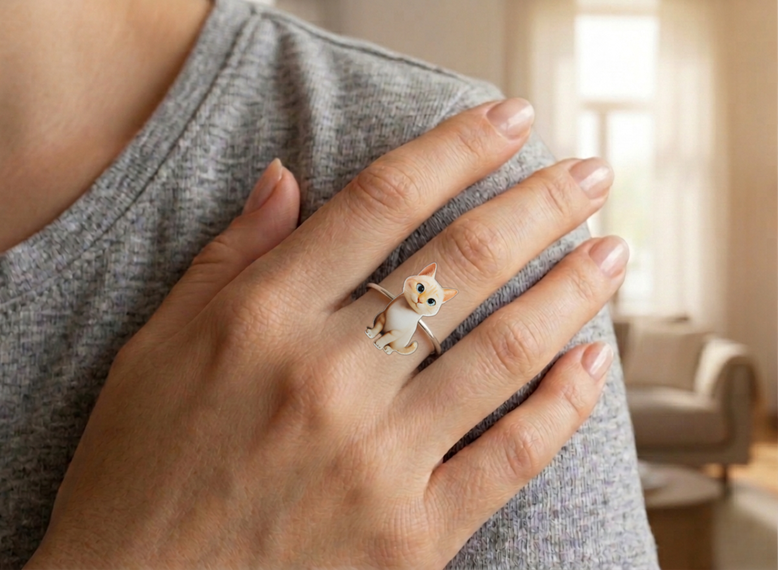 Anillo "Huella Infinita": Joya Ajustable Personalizada con tu Mascota
