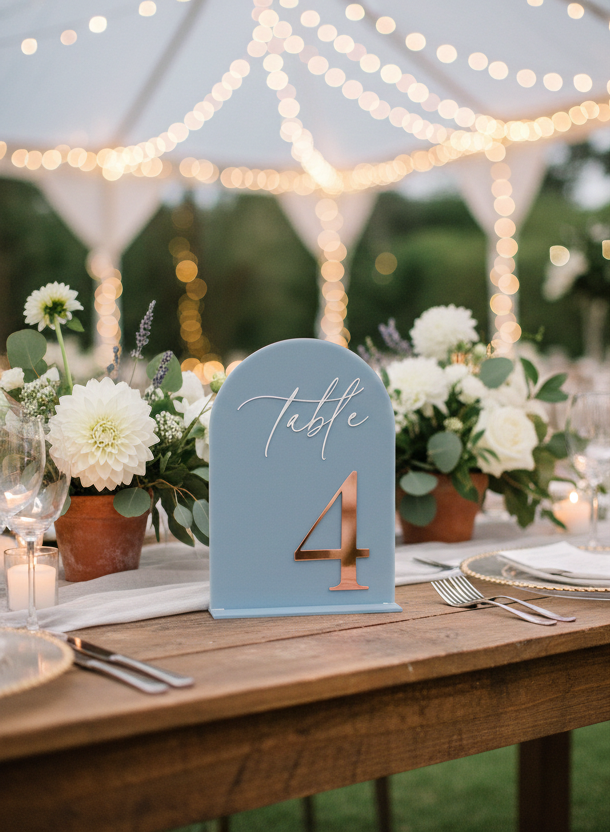 Meseros de Boda en Forma de Arco – Personalizados en Metacrilato - Imagen 3