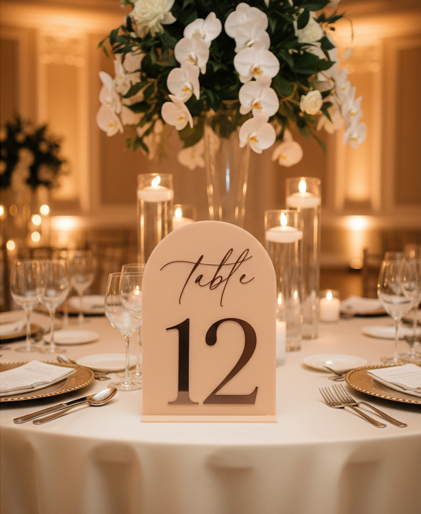 Meseros de Boda en Forma de Arco – Personalizados en Metacrilato - Imagen 4